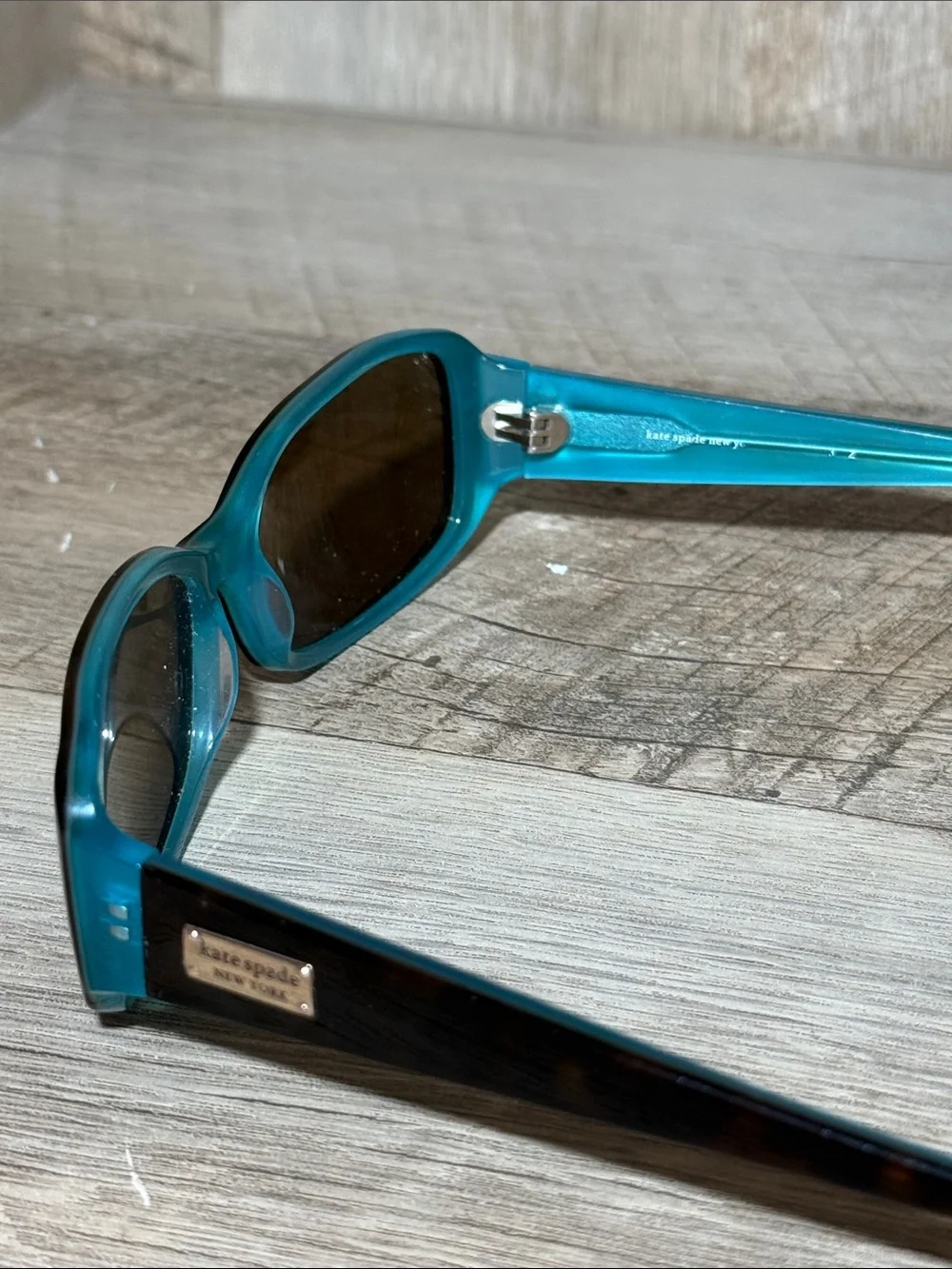 Kate Spade Paxton Sunglasses Teal Tortoise